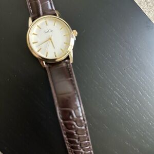 Brown Leather Strap Watch unisex L&Co